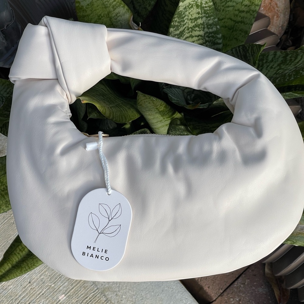 MELIE BIANCO Alexandra Vegan Top Handle Bag In Cream - Picture 6 of 16